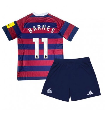 Newcastle United Harvey Barnes #11 Segunda Equipación Niños 2024-25 Manga Corta (+ Pantalones cortos)